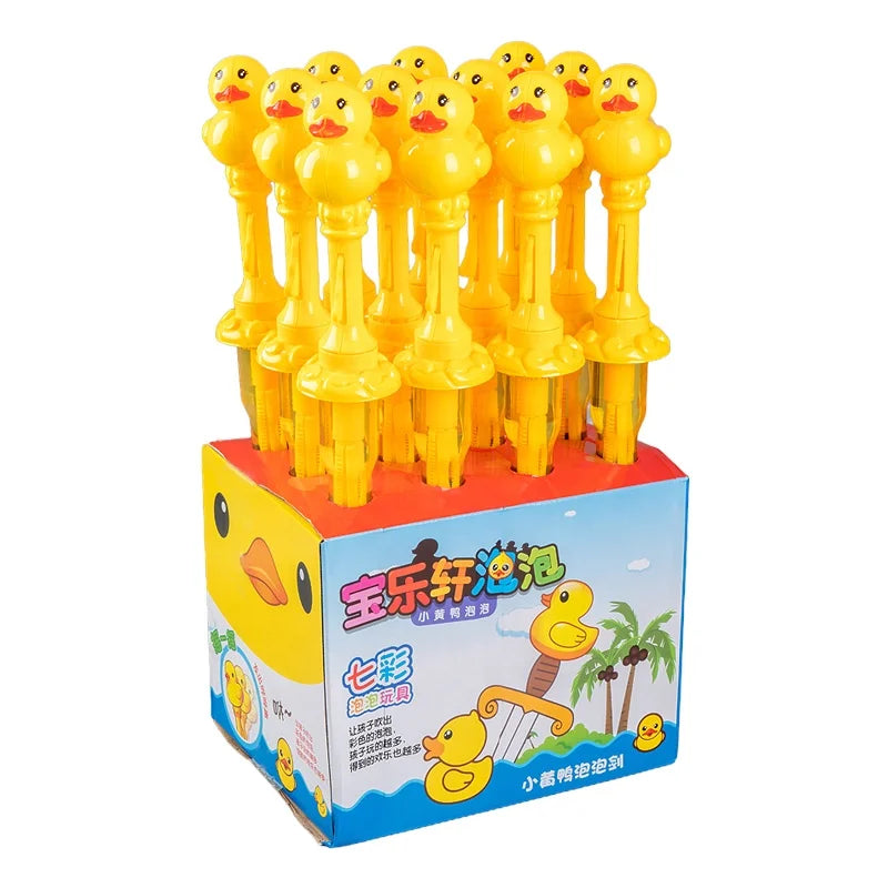 Summer Children Party Colorful Bubble Blower Wand Stick Toys Wholesale Cartoon Plastic Long Soap Water Bubble Stick