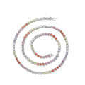BC162  2.5MM Wide Chain Necklace Brass Colourful CZ Necklace for Men and Women