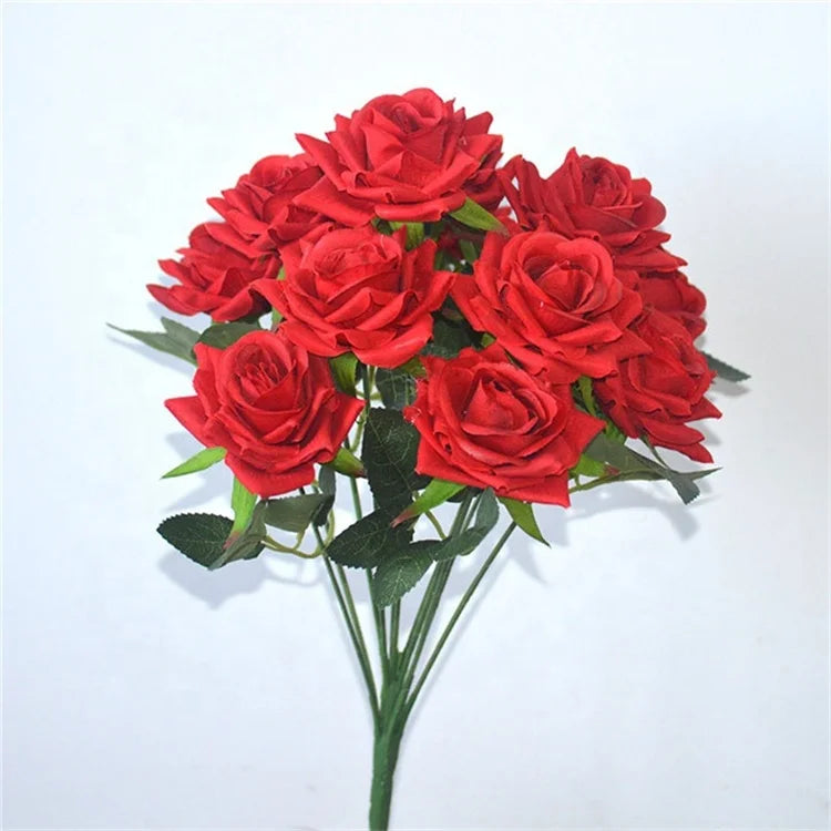 F-1817 Artificial Rose Flower Silk Bridal Bouquets for Wedding MegaBDM