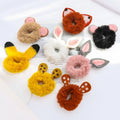 New Design Cute Animal Ear Plush Hair Tie Sweet Warm Hair Holder Scrunchies Hair Accessories for Women Girls