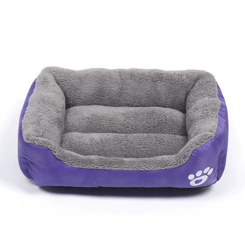 2022 Hot Sale Large Dog Sofa Bed Cozy Rectangle Dog Couch in Waterproof Oxford Fabric with Printed Pattern Hot Sale Dog Bed