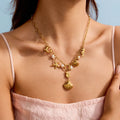 Tendencias New 18K Gold Plated Stainless Steel Necklace Exquisite Ocean-Style Sea-Themed Summer Jewelry Chains Type