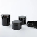 Wholesale PET Plastic Cosmetic Containers Empty 50ml 60ml 80ml 100ml 120ml 200ml Black Face Cream Jars Packaging for Lotion