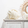 Scandinavian Ins Three Strands of Rope Round Knotted Ball Pillow Hand-woven Crystal Velvet Cushion Knot Window Cushion Home