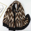 Wave Shawl Scarf Wholesale Outdoor Pashmina Cashmere Scarf for Women Scarf Printing