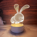 Home Decor Wholesale Mini ABS Acrylic Base 3D USB LED Night Light with Novelty Illusion Design for Room Use