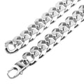 13mm15mm17mm19mm Wide Fashion Jewelry Rock Hip Hop Men Titanium Steel Stainless Steel Six-sided Grinding Necklace