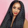 Afro Wig Female Fluffy Medium Parted Long Hair High Temperature Silk Mechanism Head Set Synthetic Wig