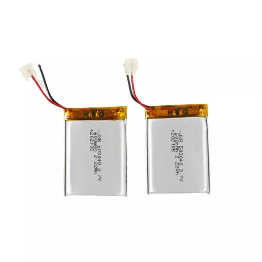 JXR Rechargeable Solid State Lithium Polymer Battery 600mAh 3.7V Diy 5.0x30x40mm Flat 800 Cycles for Electronic Toys Electric