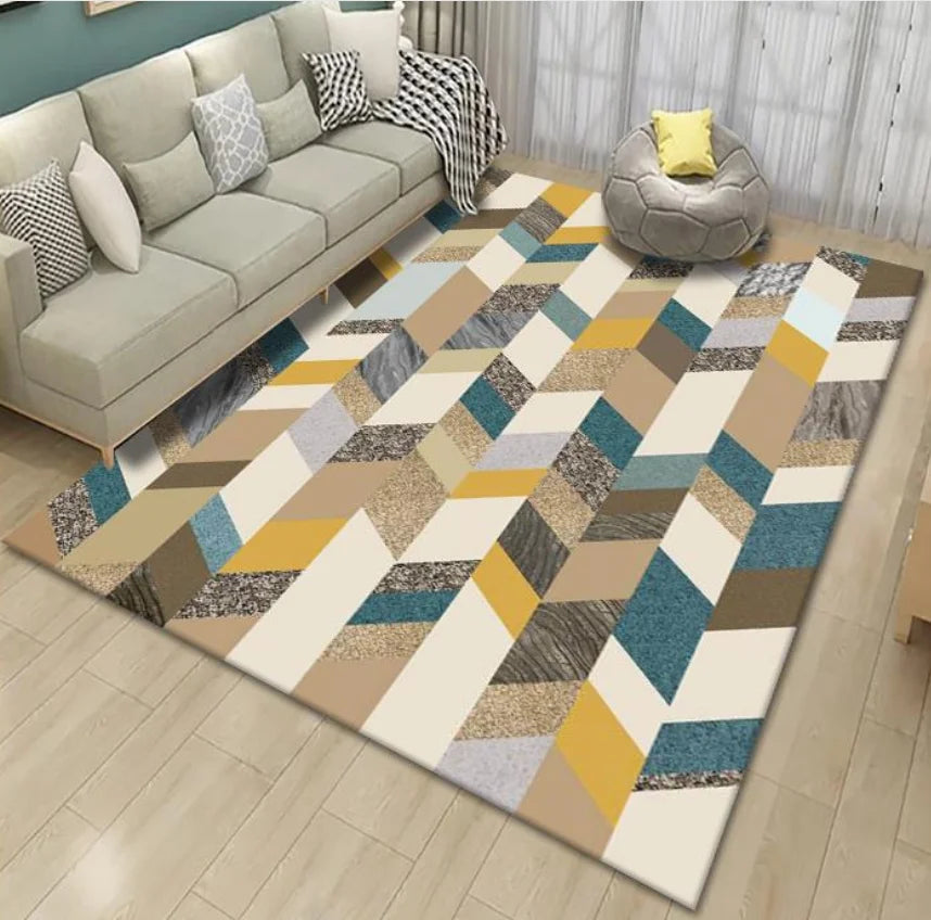 Cheap Machine Made Anti-Slip Washable 100% Polyester Living Room Carpet Decoration