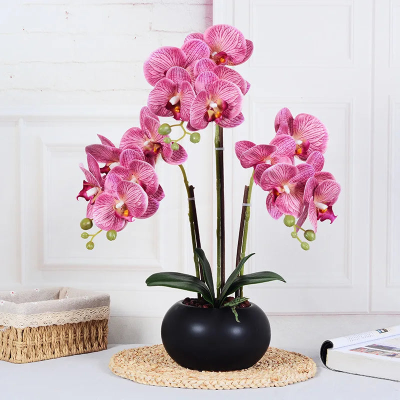 D167 TOP Wholesale Real Touch  Butterfly Orchid Home Garden Wedding Bouquet Artificial Orchid Flowers