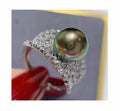 R1052 10-11mm Natural Freshwater Pearl Ring Accessory 925 Sterling Silver Adjustable Size Engagement Jewelry Ring for Women
