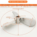 SUS304 Paint Mixer Paint Stirrer Painting Paddle Stirrer Pneumatic Tool Parts 3 Leaf Fan Disc Propeller Dispersion Plate