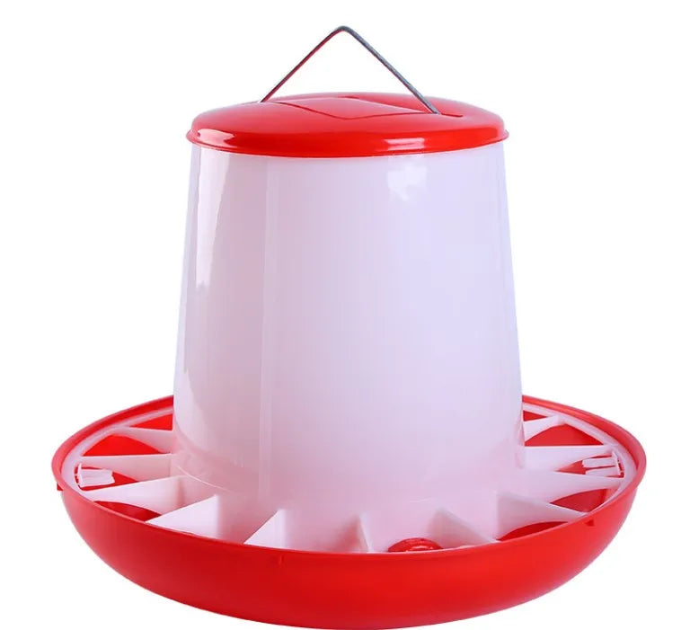 Automatic Chicken Feeders and Drinkers 9Kg Plastic Poultry Feed Bucket Chicken Farm Feeder