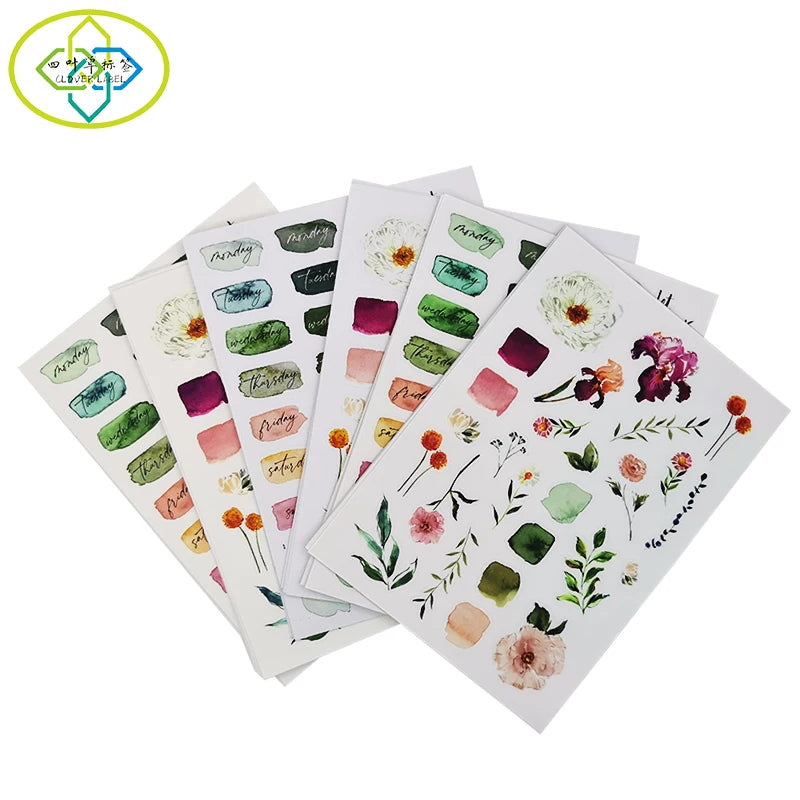 Planner Custom Stickers Die Cut Vinyl Printed Paper Journal Sticker Sheet
