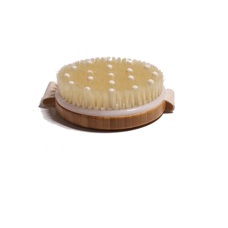Dry Body Brush for Beautiful Skin Bamboo Boar Hair Exfoliating Brush to Exfoliate & Soften Skin Improve Circulation