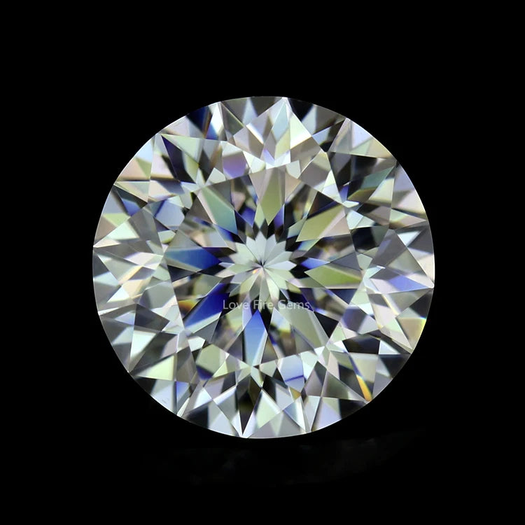 9.0mm Loose Lab Grown White Gh Moissanite GRA Vvs Round 520 plum Blossom Cut Moissanite