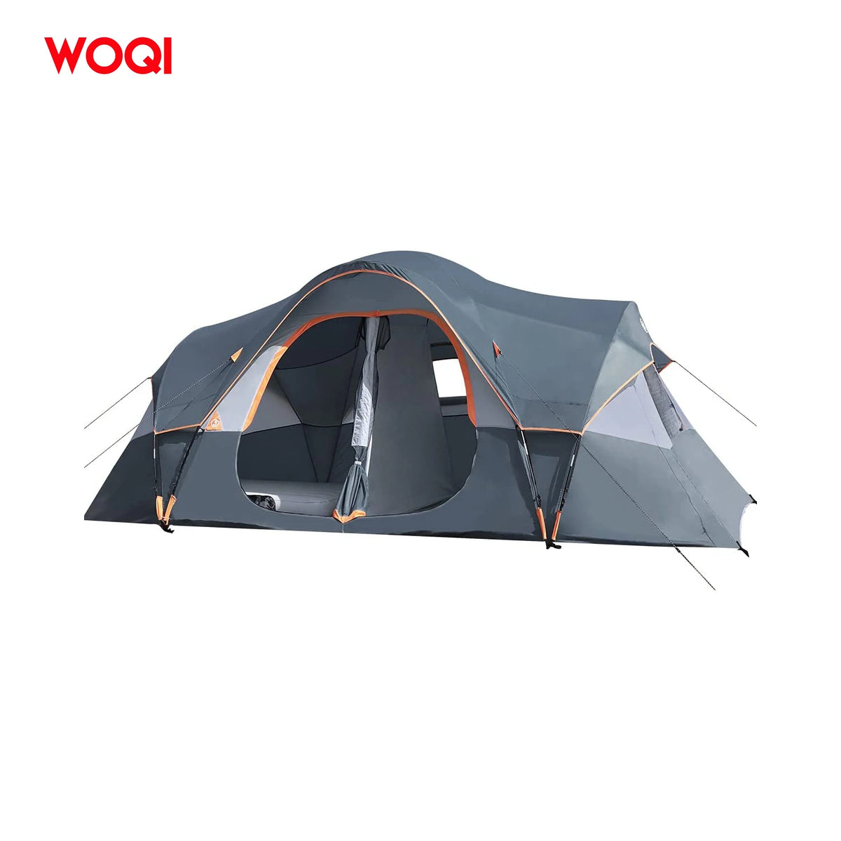 WOQI Four-Season One Bedroom Camping Tent Quick Automatic Opening Large 10-Person Family Single Layer >3000mm Waterproof