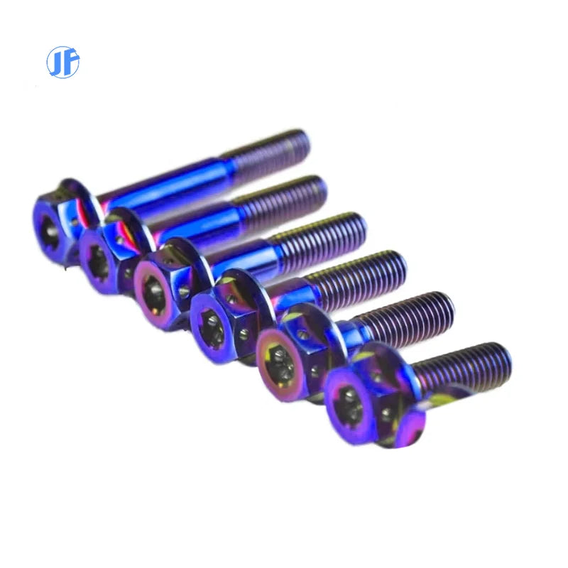 Titanium Alloy Hex Flange Bolts M3 M4 Threads 20mm-100mm Length Industrial ISO/DIN/ANSI/GB Stainless Steel Plain for Building