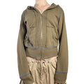 OEM Vintage Acid Wash Cotton French Terry Jacket Fashion Jackets for Women