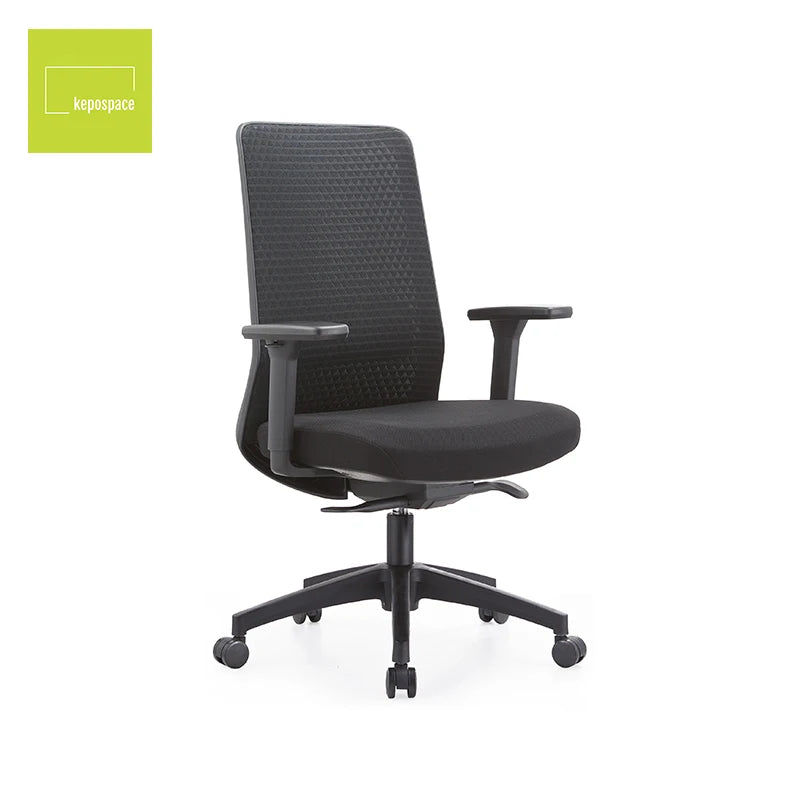 Modern Cheap Mesh Swivel Computer Chair Adjustable Work Luxury Mid Back Fabric Ergonomic Computer Chair with Lumbar Support