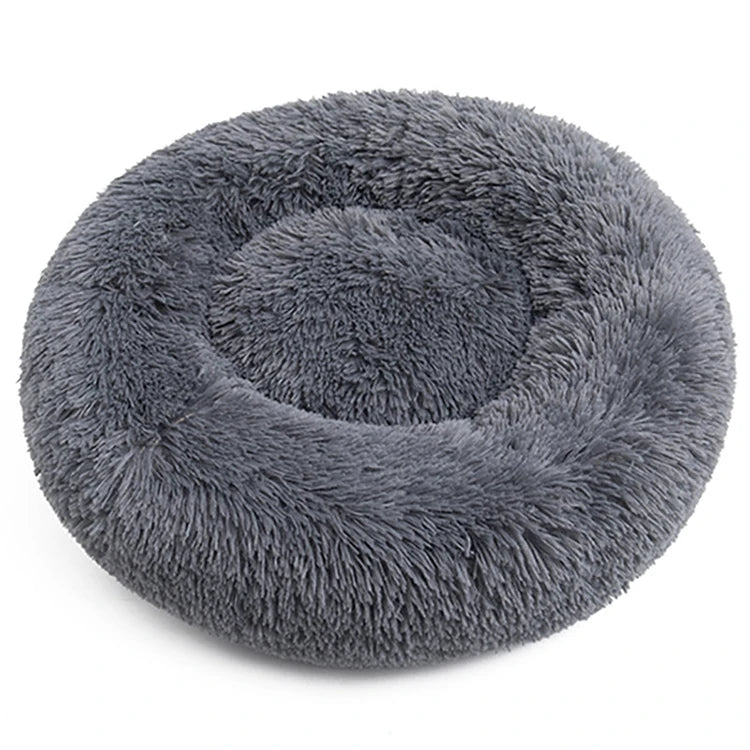 70cm 90cm  Hot Sale Popular Plush Donut Round Dog Bed Dropshipping Soft Washable Cat Bed Removable Pet Cushion