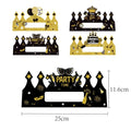 2025 New Year Adjustable Paper Cone Hat Modern Style Crown Hats for Adults and Kids for Party Favors
