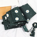 High-Quality Ladys Umbrella Anti-UV Black Coating Panel Girls Cute Outlook Women Auto Control 3 Folding Umbrella