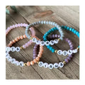 Custom Word Beaded Bracelet Personalized Name Stackable Bracelets Minimalist Mama Bracelet