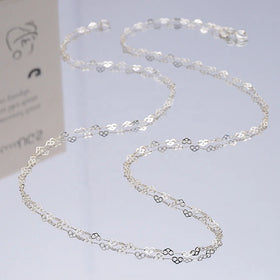 Wholesale Hot Selling Popular Design 925 Silver Heart Chain Pure Silver Necklace for Women