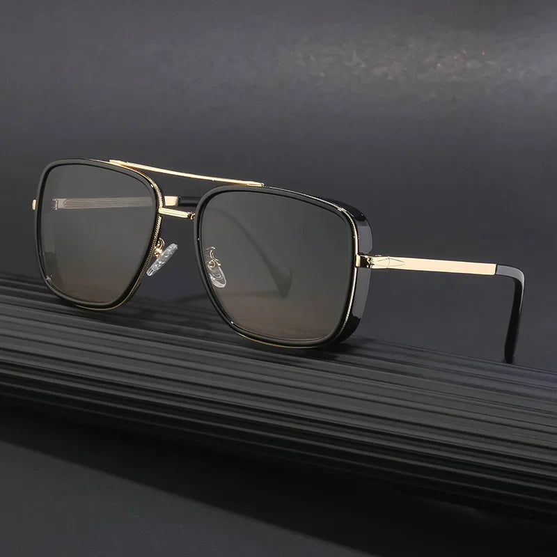 Men Steampunk Wholesale High Quality Sun Glasses UV400 Lenses Metal Frame Retro  Fashion Sunglasses