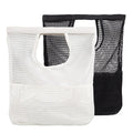 Wholesale Casual Mesh Shopping Bag Lady Black Mesh Tote Bag Customizable Eco Friendly Mesh Beach Bag for Girls