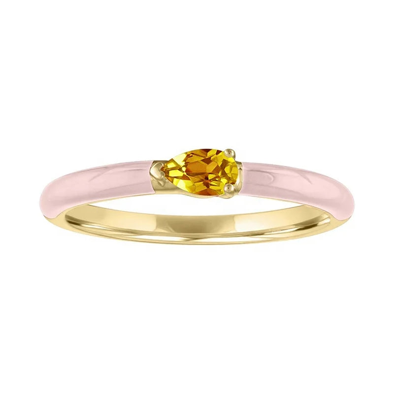 Milskye Wholesale Luxury 925 Sterling Silver Women Multi-color Selection Popular Enamel Color Twelfth Birthstone Ring