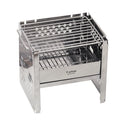 Folding Stainless Steel Grill Stove Portable Wood Burning Firewood Stove for Outdoor Camping & Hiking
