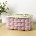 3-Layer Clear Plastic Food Storage Container Large Capacity Egg Fresh Storage Holder Box for Kitchen Refrigerator for Presents