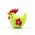Customizable Lampwork Handcrafted  Miniature Murano Glass Chicken Animal Figurine Ornament