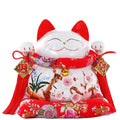 10 Inches Japanese Piggy Bank Coin Big Fat Craft Gift Porcelain Good Fortune Ceramic Lucky Cat White pink Figurine Maneki Neko