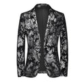 British Style Men's Plus Size Blazer Elegant Business Casual Coat for Spring Breathable Party Jacket Nightclub Singer Groom 6XL