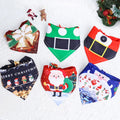 Christmas Cotton Printed Dress-up Triangle Bandana for Large and Medium-Sized Dogs and Cats Decorative Bib Pet Supplies