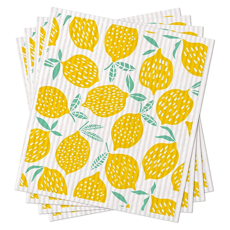 Cellulose Sponge Cloths Bulk of Eco-Friendly No Odor Reusable Cleaning Cloths for Kitchen Absorbent Dish Cloth Hand Towel