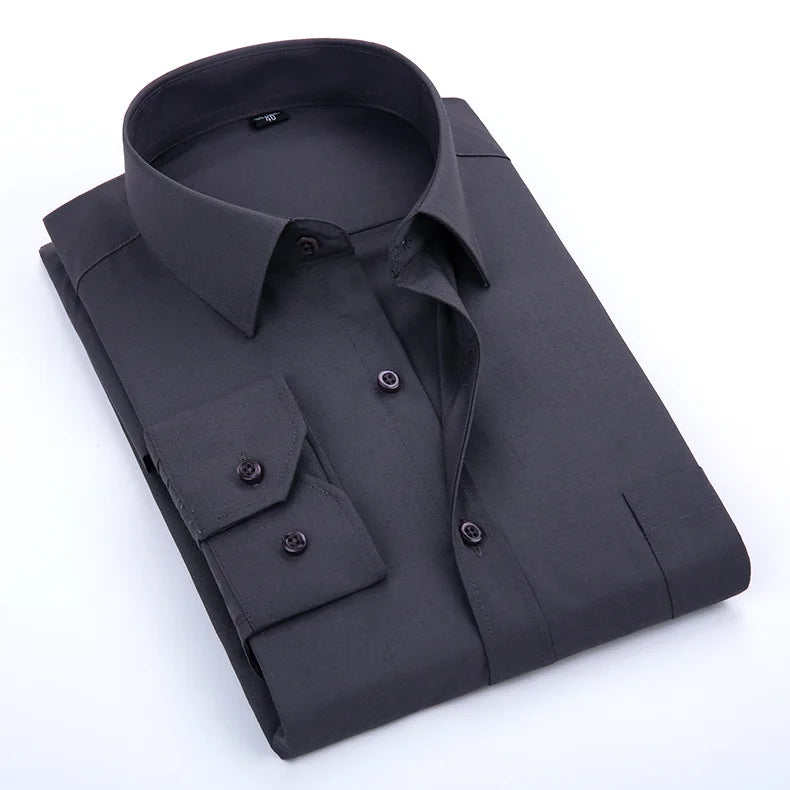 Wholesale Custom OEM Formal Men Dress Shirt Plus Size Long Sleeve Business Shirts