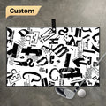 Personalized Design Low MOQ Custom Logo Sublimation Printing Quick Dry  With Loop Waffle Golf Towel