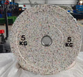 Get-Fit New Arrived Custom Competition Gym Equipment New Style White Crumb Rubber High Temp Weight Plates Bumper Weight Plate