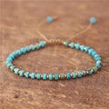 Bohemia 2x4mm Tile Natural Stone Gold Adjustable Tibetan Dainty Gemstones Jasper Beaded Bracelets Women Wholesale Dropshipping