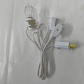 HQ ACCESSORY CORD WITH SWITCH PLUG 1 LED C7 CANDELABRA BASE E12 SOCKET CHRISTMAS LIGHT CLIPS  VILLAGE LIGHT HOUSE DECOR