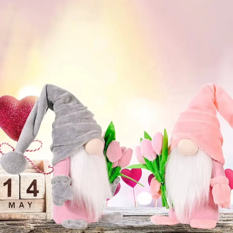 Manufacturer Direct Sales Window Decoration Tulip Rudolf Mother's Day Decoration Dwarf Doll