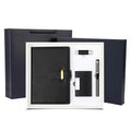 Top Seller Custom logo A5 Plain Notebook+metal Pen+name Card Holder+USB Flash Drive Business Stationary Gift Sets