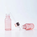 Pink Essential Oil Dropper Empty Bottle Luxurious Colored Glass Cosmetic Bottle with Dropper