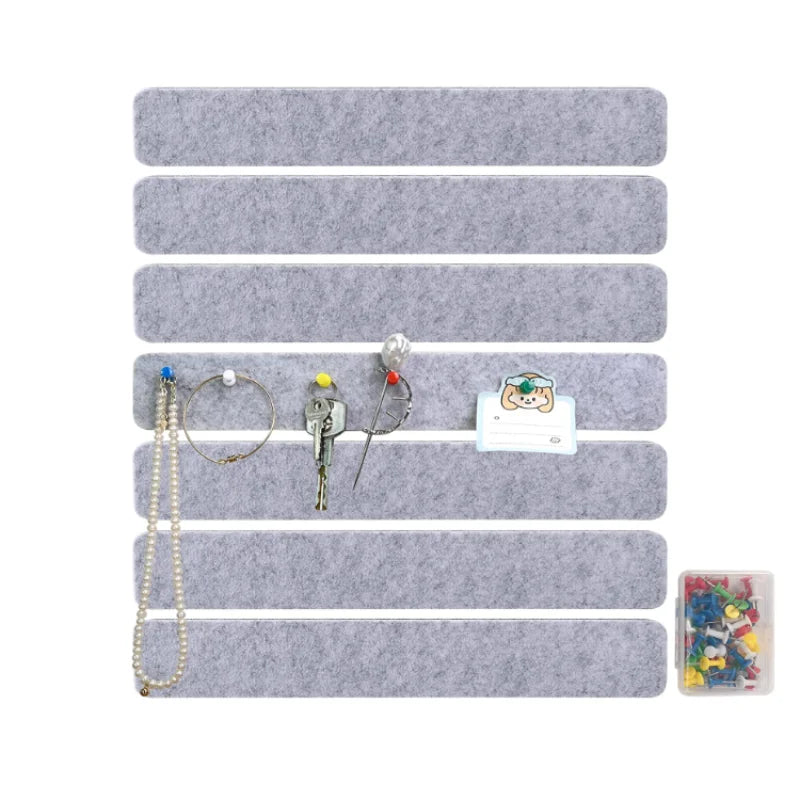 Felt Bulletin Board Slats With Self-adhesive Pin Slats Frameless Wall Pins Are Suitable for Office Home School