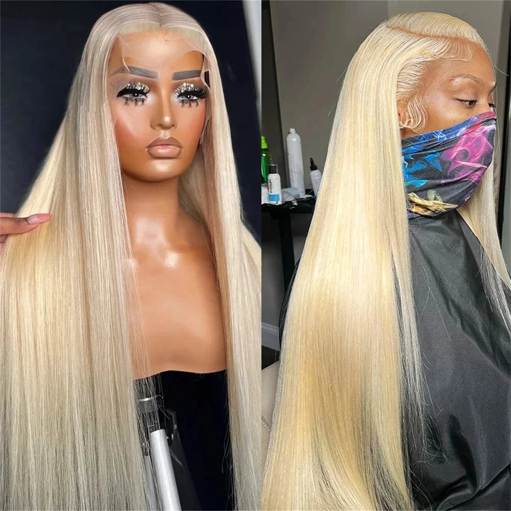 Raw Indian Hair HD Lace Front Wig Virgin Cuticle Aligned Glueless Full Lace Human Hair Wigs Lace Frontal Wigs for Black Women